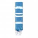 Páreo toalha bicolor de algodão reciclado e poliéster 255g/m2 cor azul-marinho primeira vista