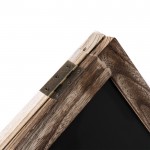 Quadro cavalete com borde de madeira a dupla cara e dobrável cor madeira terceira vista