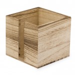 Porta-guardanapos de madeira com ranhura lateral para fácil acesso cor madeira primeira vista