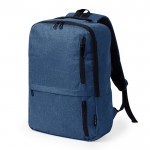 Mochila de RPET para portátil com 3 bolsos frontais 15'' cor azul-marinho primeira vista