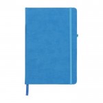 Cadernos de publicidade com bolso interno cor azul celeste