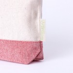 Nécessaire de algodão reciclado com base e puxador colorido sexta vista