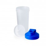 Shaker transparente com tampa de rosca colorida e filtro 800ml quinta vista
