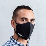 Máscara higiénica com fita para pendurar cor preto