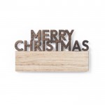 Íman com mensagem Merry Christmas cor natural primeira vista de detalhe