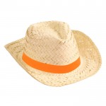 Chapéu de palha para ação publicitária cor cor-de-laranja primeira vista