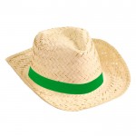 Chapéu de palha para ação publicitária cor verde primeira vista