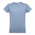 T-shirts personalizáveis em 100% algodão cor azul-claro primeira vista