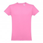 T-shirts personalizáveis em 100% algodão cor cor-de-rosa primeira vista