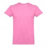 T-shirt em algodão para brindes corporativos cor cor-de-rosa primeira vista