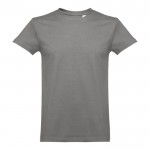 T-shirt em algodão para brindes corporativos cor cinzento-escuro primeira vista