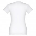 T-shirt de mulher personalizável com a marca cor branco segunda vista