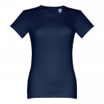 T-shirt de mulher personalizável com a marca cor azul primeira vista