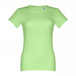 T-shirt de mulher personalizável com a marca cor verde-claro primeira vista