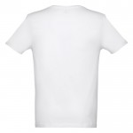 T-shirt de algodão personalizável com o logo cor branco segunda vista