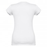 T-shirt cintada de senhora para personalizar cor branco segunda vista