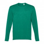 Camisola de manga comprida para personalizar cor verde mesclado primeira vista