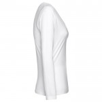 Camisola de manga comprida para senhora cor branco terceira vista
