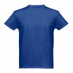 T-shirt básica personalizada para empresas cor azul real primeira vista