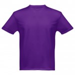 T-shirt básica personalizada para empresas cor violeta primeira vista