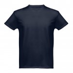 T-shirt básica personalizada para empresas cor azul-marinho primeira vista