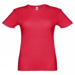 T-shirt básica para mulher para personalizar cor vermelho primeira vista