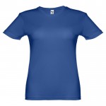 T-shirt básica para mulher para personalizar cor azul real primeira vista