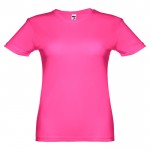 T-shirt básica para mulher para personalizar cor cor-de-rosa primeira vista
