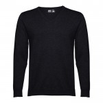 Sweatshirt com decote em V de 220 g/ m2 cor preto