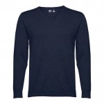 Sweatshirt com decote em V de 220 g/ m2 cor azul-marinho