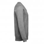 Sweatshirt com decote em V de 220 g/ m2 cor cinzento mesclado terceira vista