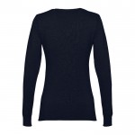 Sweatshirt com decote em V de 220 g/m2 cor azul-marinho segunda vista