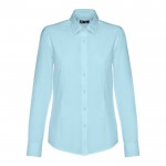 Camisa de corte feminino para personalização cor azul-claro primeira vista