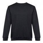 Sweatshirt básica personalizável com a marca cor preto primeira vista