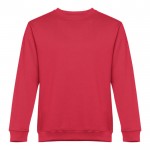 Sweatshirt básica personalizável com a marca cor vermelho primeira vista