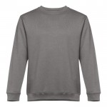 Sweatshirt básica personalizável com a marca cor cinzento-escuro primeira vista