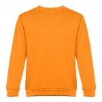 Sweatshirt básica personalizável com a marca cor cor-de-laranja primeira vista