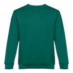 Sweatshirt básica personalizável com a marca cor verde-escuro primeira vista