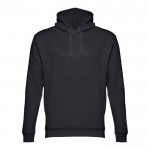Sweatshirt confortável com capuz e logotipo cor preto primeira vista