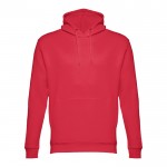 Sweatshirt confortável com capuz e logotipo cor vermelho primeira vista