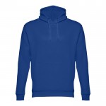 Sweatshirt confortável com capuz e logotipo cor azul real primeira vista