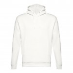 Sweatshirt confortável com capuz e logotipo cor marfim primeira vista