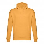 Sweatshirt confortável com capuz e logotipo cor amarelo-escuro primeira vista