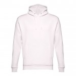 Sweatshirt confortável com capuz e logotipo cor cor-de-rosa primeira vista