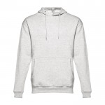 Sweatshirt confortável com capuz e logotipo cor cinzento-claro primeira vista