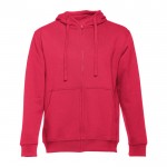 Sweatshirt desportiva para colocar a marca cor vermelho sexta vista