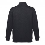 Sweatshirt elegante para brindes corporativos cor preto segunda vista