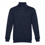 Sweatshirt elegante para brindes corporativos cor azul-marinho primeira vista