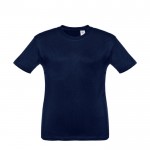 T-shirt de tamanho infantil para oferecer cor azul primeira vista
