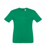 T-shirt de tamanho infantil para oferecer cor verde primeira vista